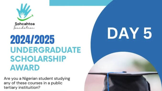 SOHCAHTOA Foundation Scholarship 2024 for Nigerian Undergraduates