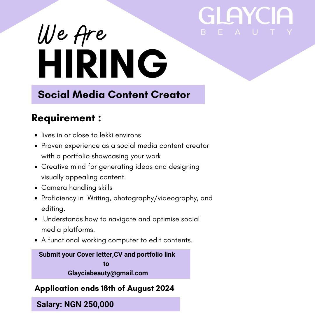 Glaycia Beauty: Social Media Content Creator