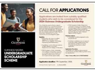 APPLY NOW: Guinness Nigeria Undergraduate Scholarship Scheme 2024 for Nigerian Students